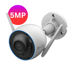 Cámara WiFi Exterior EZVIZ H3 5MP con IA, Visión Nocturna a Color, Detección de Vehículos y Defensa Activa