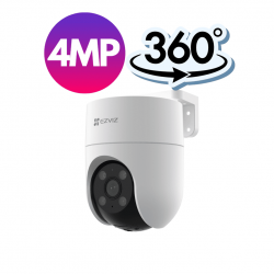 Cámara WiFi EZVIZ H8C 4MP PT Exterior con IA, Visión Nocturna a Color y Cobertura 360°