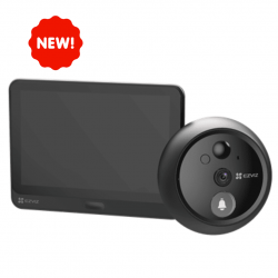 Mirilla Digital Inteligente EZVIZ HP4 – 2MP, WiFi, Pantalla 4.3", Visión Nocturna, Audio Bidireccional, Batería 4600mAh