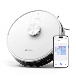 Robot Aspirador Inteligente EZVIZ CS-RE4-PWT2 | 4000 Pa, Navegación Láser LDS, Control por App, Alexa y Google