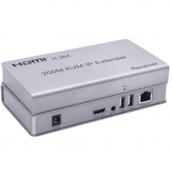 Extender HDMI 200 Metros KVM – Repetidor Señal HDMI Full HD con Compresión H.264 y Control USB