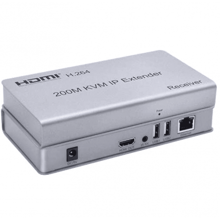 Extender HDMI 200 Metros KVM – Repetidor Señal HDMI Full HD con Compresión H.264 y Control USB
